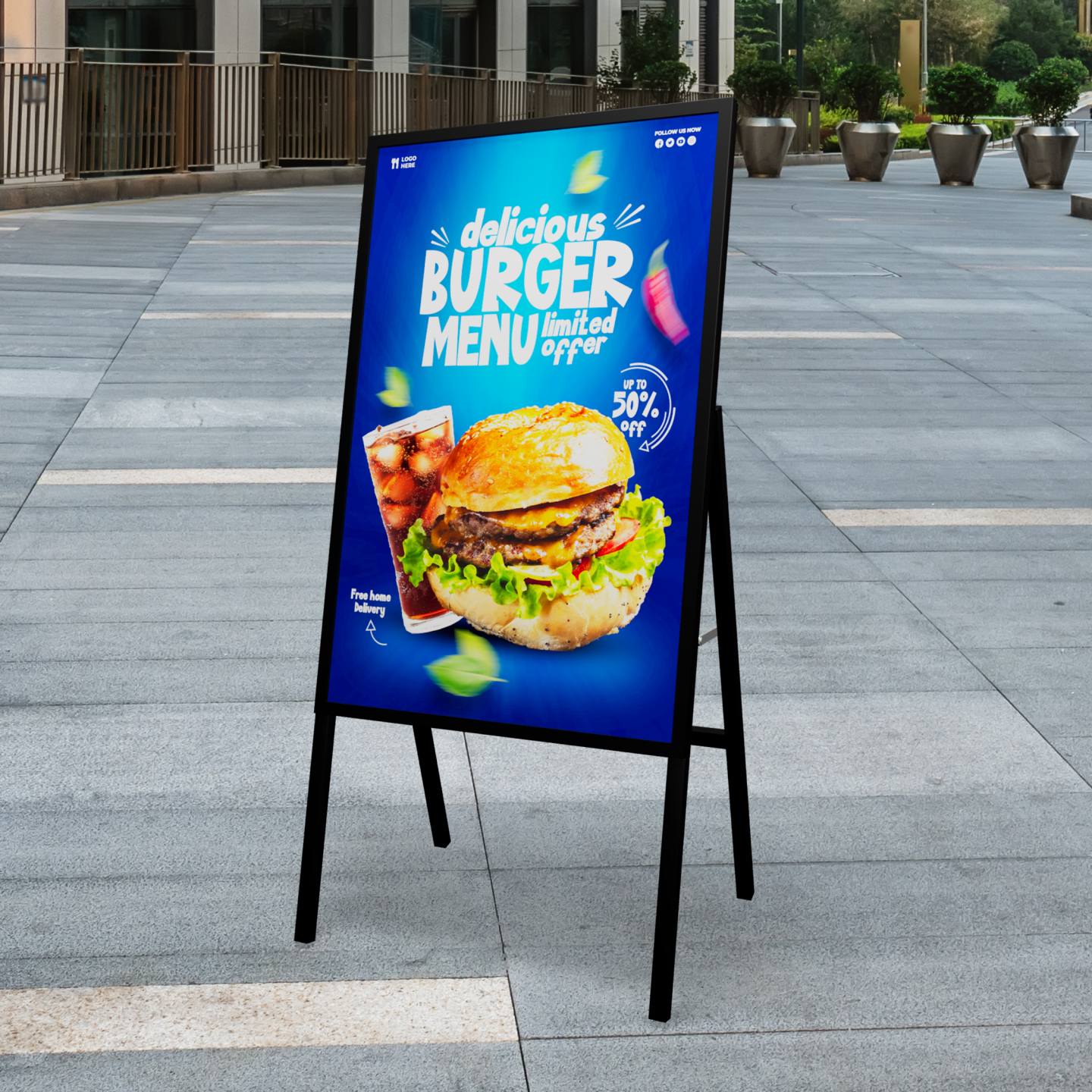 LED A-Frame - 23'' x 35.25'' Backlit SEG Signs ｜777Sign